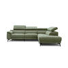 ECKSOFA FIERO 5-Sitzer mit 1 Relaxfunktion, olivgrün - Olivgrün, Holzwerkstoff/Textil (290/228cm) - Courtois Laville