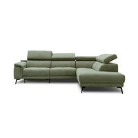ECKSOFA FIERO 5-Sitzer mit 1 Relaxfunktion, olivgrün - Olivgrün, Holzwerkstoff/Textil (290/228cm) - Courtois Laville