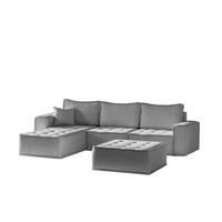 ECKSOFA Sande In Raven - Grau, Holzwerkstoff/Textil (292/192cm) - Fun Möbel