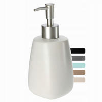 SEIFENSPENDER mit Pumpe, 400 ml, weiß - Weiß, Keramik (8/18cm) - KADAX