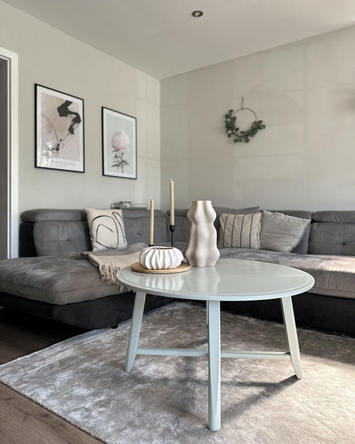 KURZFLOR-TEPPICH Gesi II 230/160 cm - Grau, Naturmaterialen (160/230cm) - Beliani