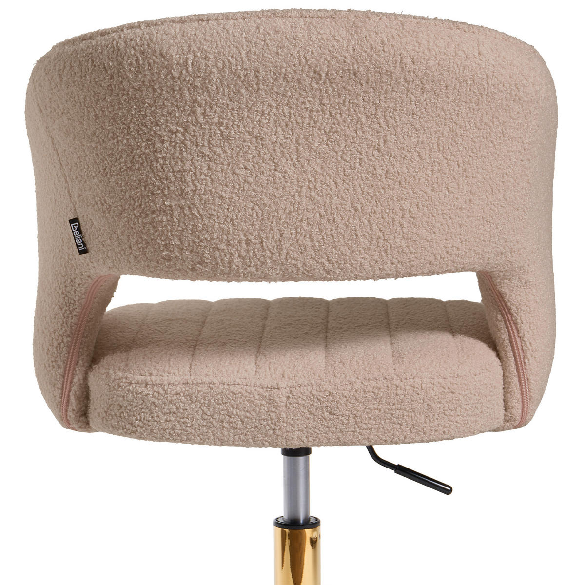 SCHREIBTISCHSTUHL Bouclé Beige Katonah - Beige, Textil (57/88/57cm) - Beliani