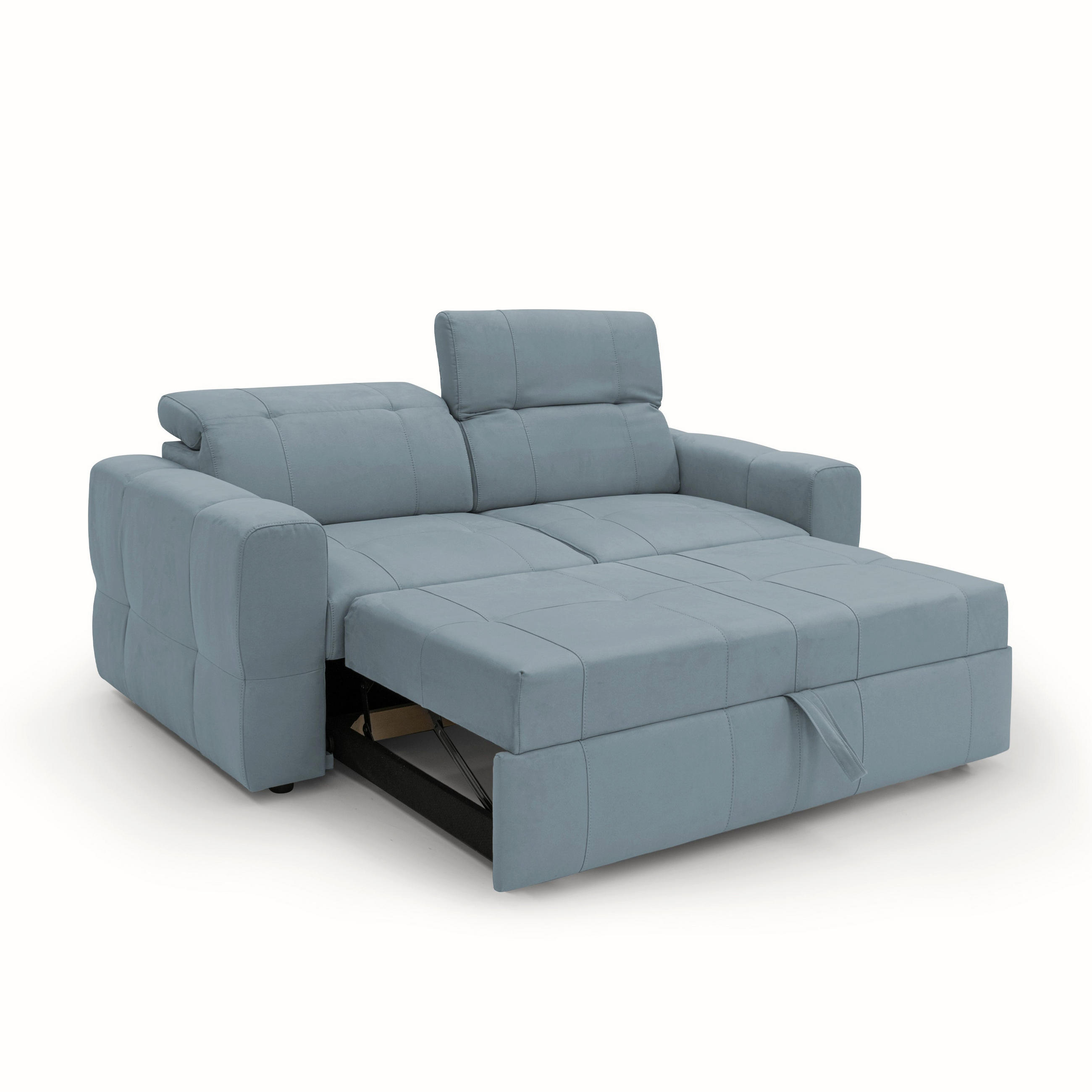 SCHLAFSOFA Kronos - Hellblau, Textil (173/80/97cm) - Divani.store