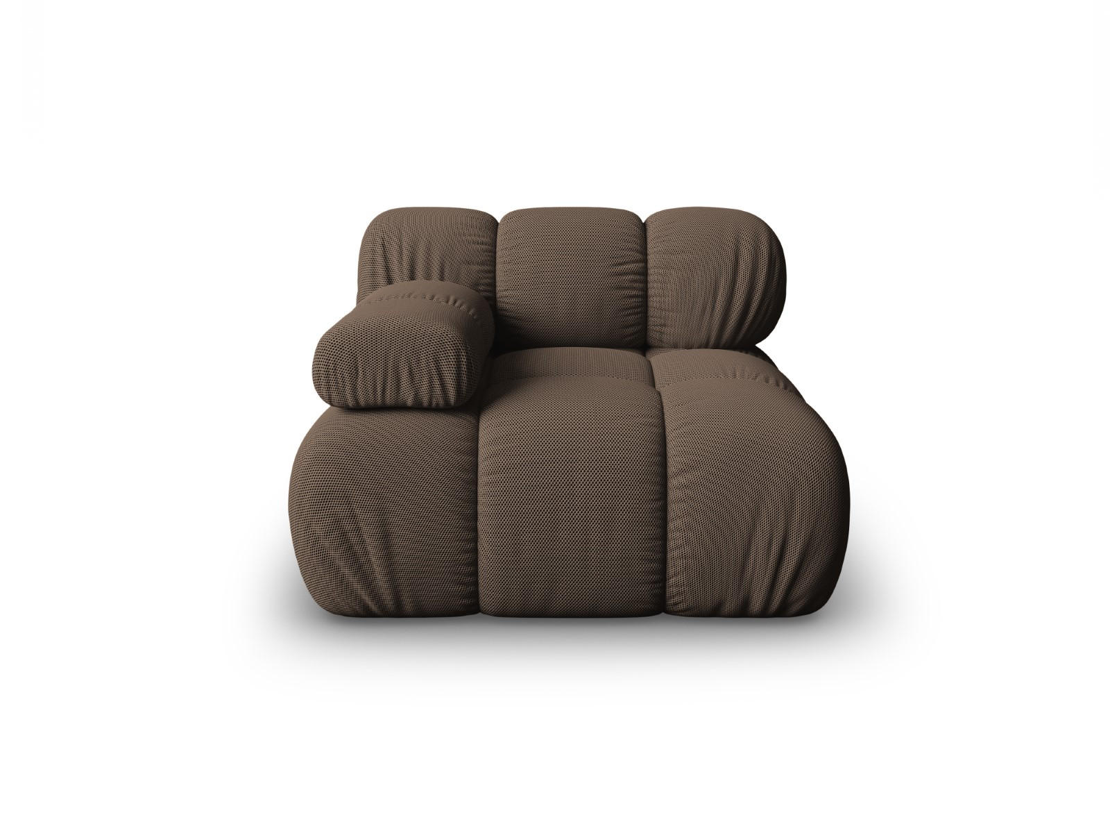 MODUL links Bellis aus 3D-Stoff braun - Braun, Textil (94/70/94cm) - Micadoni