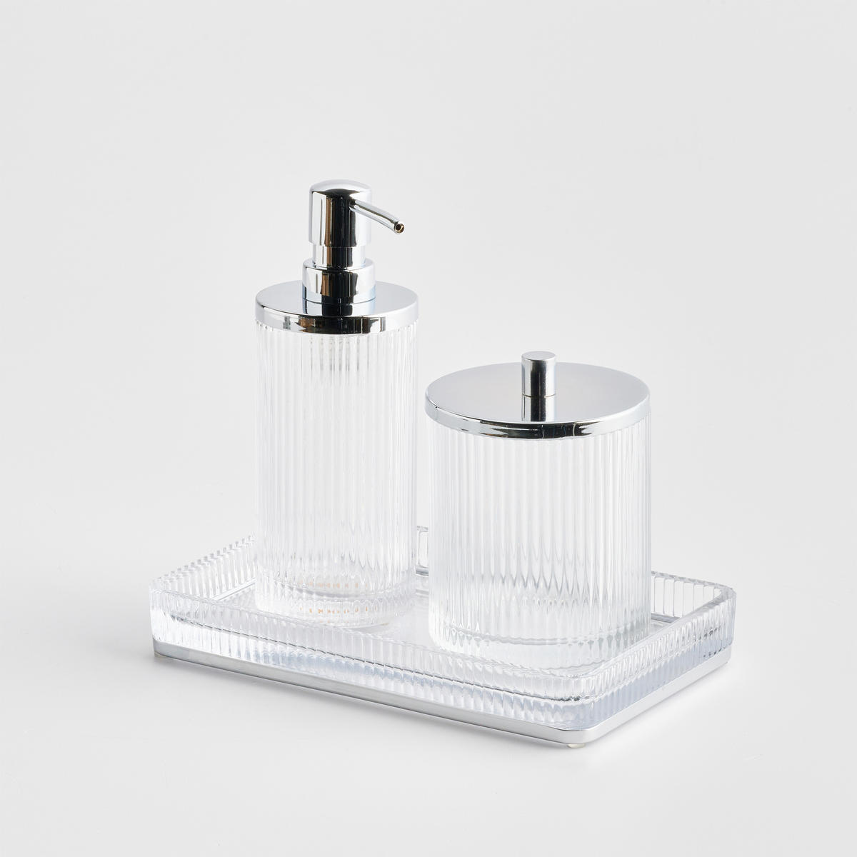 SEIFENSPENDER Marcella - Silberfarben, Glas (7.2/19.4/7.2cm) - home&you