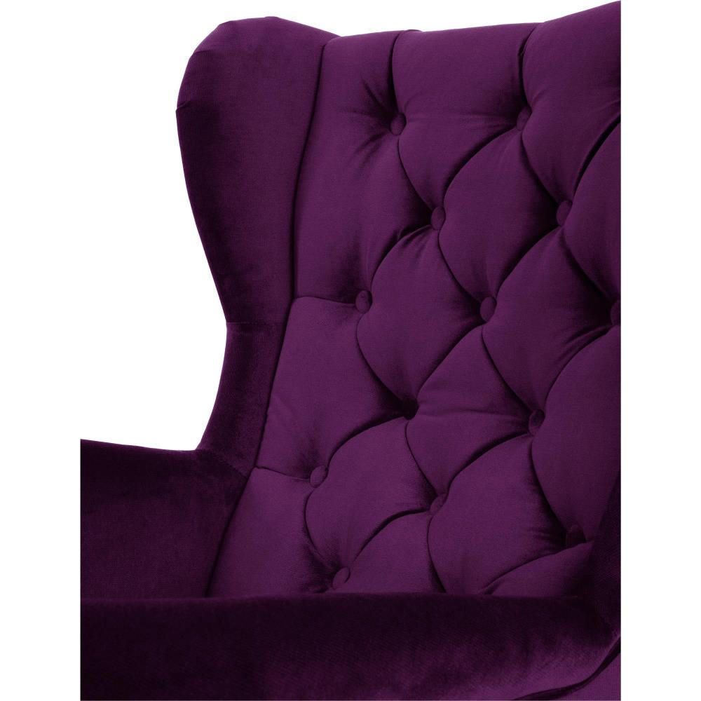 CHESTERFIELD-SESSEL Falco violett mit Holzbeinen - Buchefarben/Violett, Holz/Textil (82/102/92cm) - Beautysofa