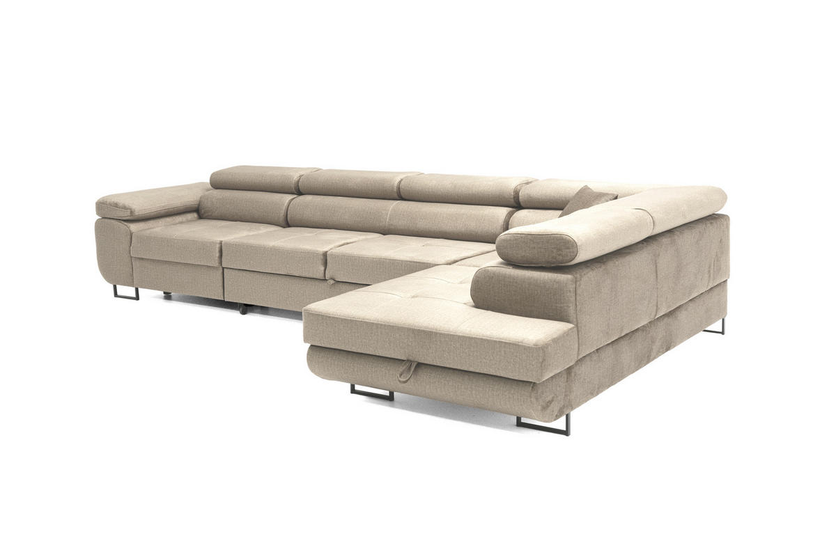 ECKSOFA WILD MAXI Rechts Beige - Beige, Holz (203/350cm) - Muffo