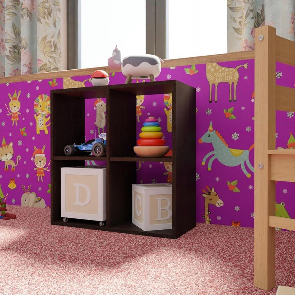 STANDREGAL MALAX EX3 Wenge 74/30/75 cm - Wengefarben, Holzwerkstoff (74/75/30cm) - Matkam Möbel