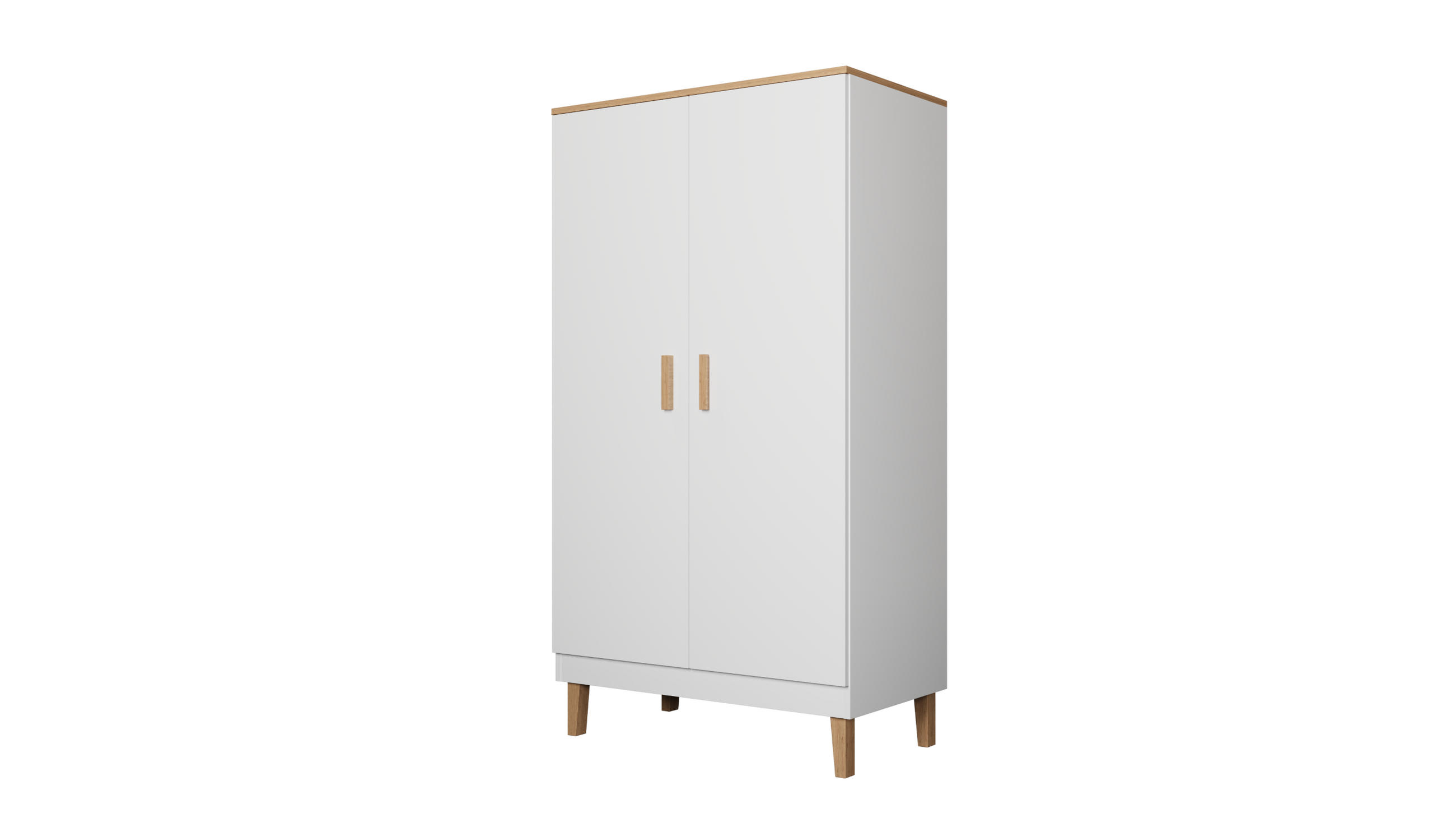 DREHTÜRENSCHRANK Denver 100/184/55 cm - Weiß, Holzwerkstoff (100/184/55cm) - Kocot Kids