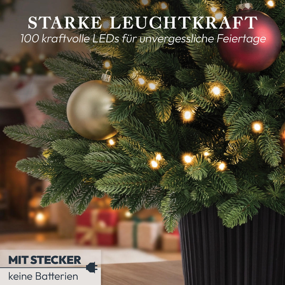 WEIHNACHTSBAUM mit PE-Spritzguss-Nadeln und LED Beleuchtung, 90 cm - Grün, Kunststoff (90cm) - Merry Tree