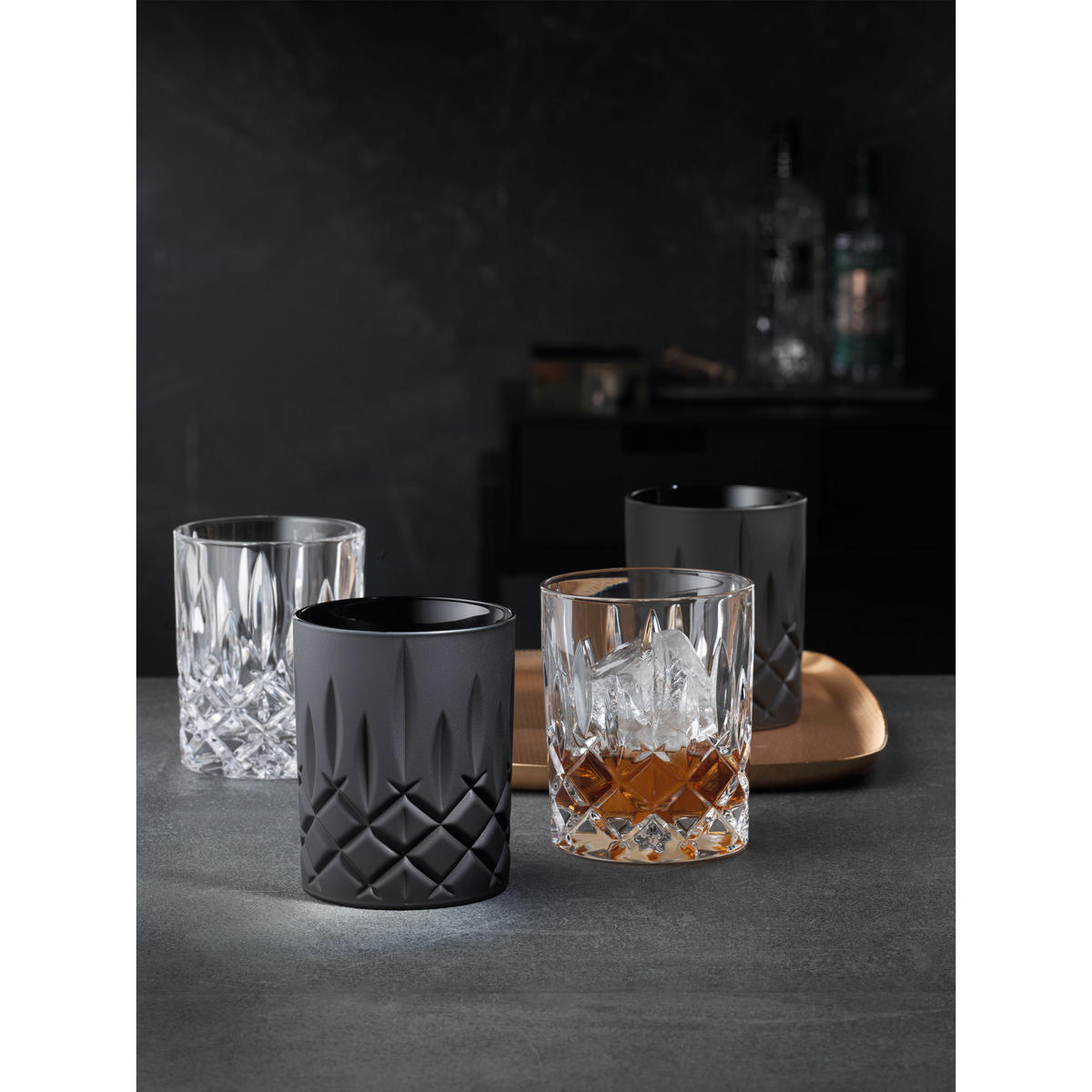 WHISKYGLÄSER Noblesse Black Edition schwarz 295 ml 2er Set - Schwarz, Glas (0.295L) - Nachtmann