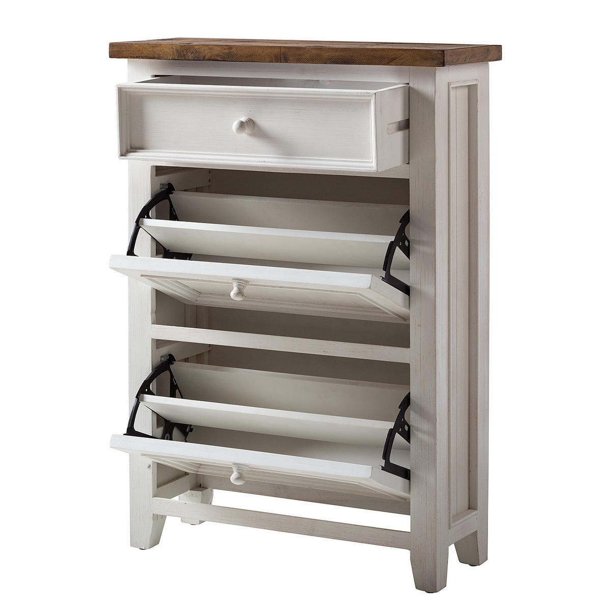 SCHUHKIPPER - Kiefer massiv - Kieferfarben, Holz (80/110/30cm) - home24