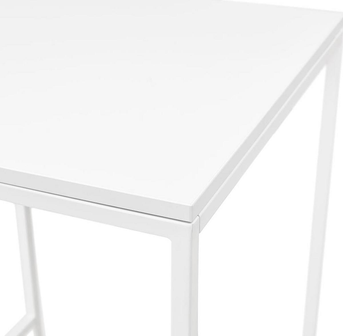 STEHTISCH Industrial Design mit Holzplatte und Metallgestell NOLIRO, Weiß 60x60x102 cm - Weiß, Holz/Metall (60/102/60cm) - KADIMA DESIGN