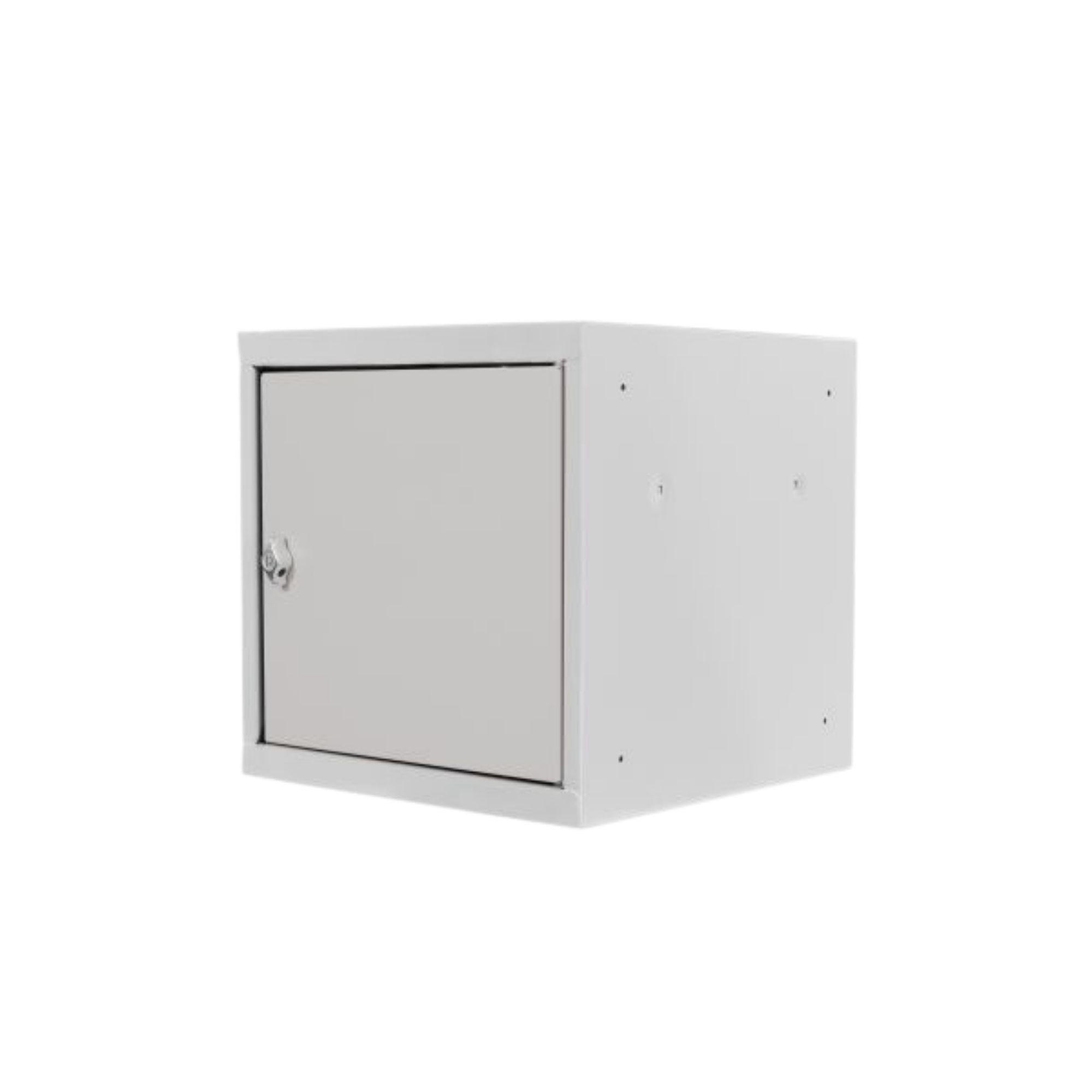 SCHLIESSFACHWÜRFEL Blocky mit Drehriegelschloss für Vorhängeschloss 40x40x40cm Lichtgrau - Grau, Metall (40/40/40cm) - PROREGAL