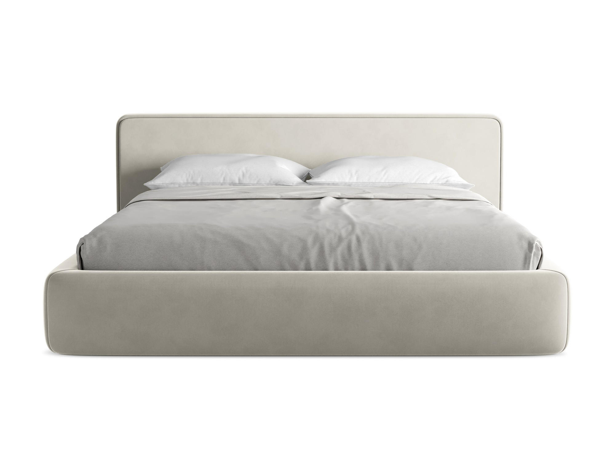 POLSTERBETT mit Bettkasten und Lattenrost 220x225 Creme - Perlmutt/Creme, Kunststoff/Textil (180/200cm) - Makamii