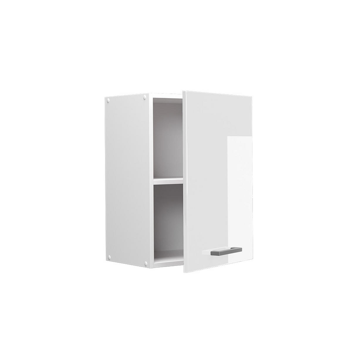 HÄNGESCHRANK R-Line Weiß Hochglanz 45 cm - Weiß Hochglanz/Weiß, Holzwerkstoff (45/60/31cm) - Vicco