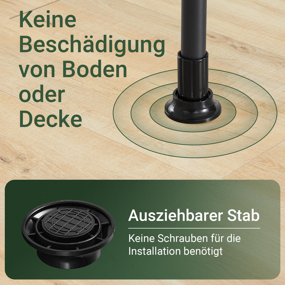 TELESKOP GARDEROBEN SYSTEM Schwarz - Schwarz, Kunststoff (305/270/3cm) - SoBuy