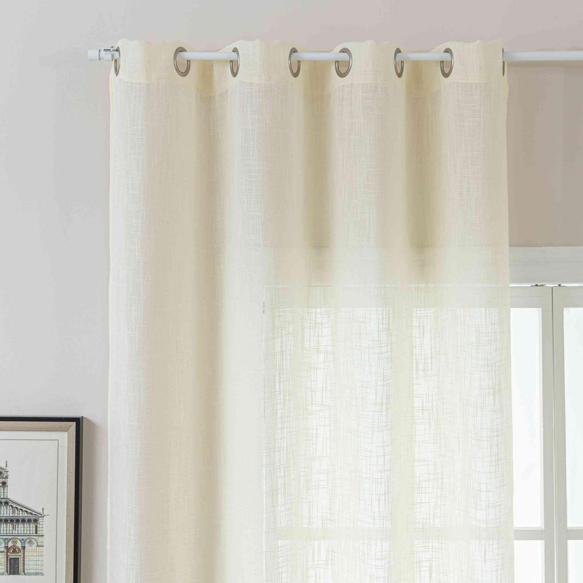 GARDINE SEOUL HxB 245x140 cm Creme - Creme, Textil (140/245cm) - Gardinenbox