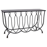 KONSOLE aus gealtertem schwarzen Metall 144x40x79 cm - Schwarz, Metall (40/144/79cm) - Wanderlust