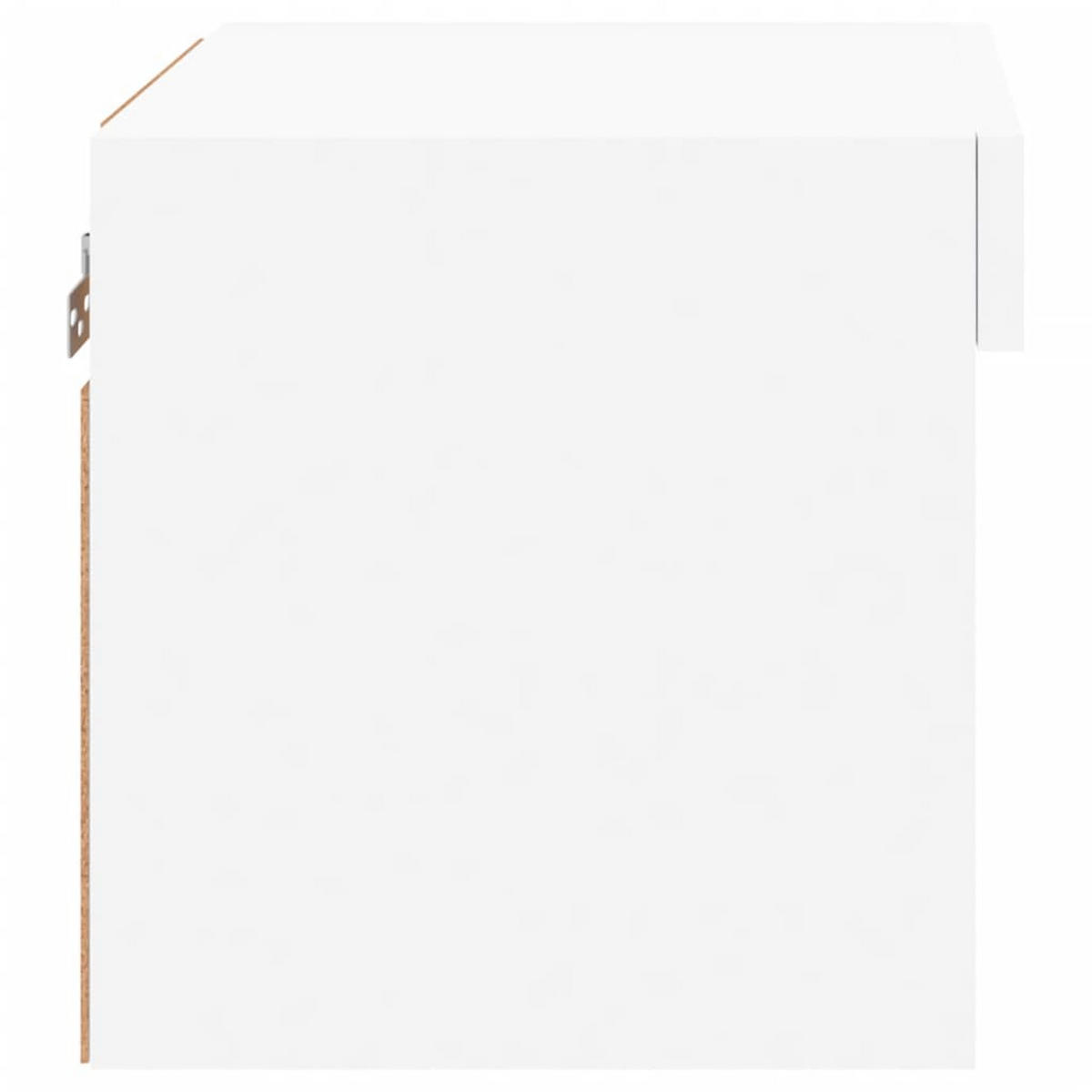 WAND-NACHTTISCH Mit Led-Leuchten Weiss - Weiß, Holzwerkstoff (40/30/30cm) - vidaXL