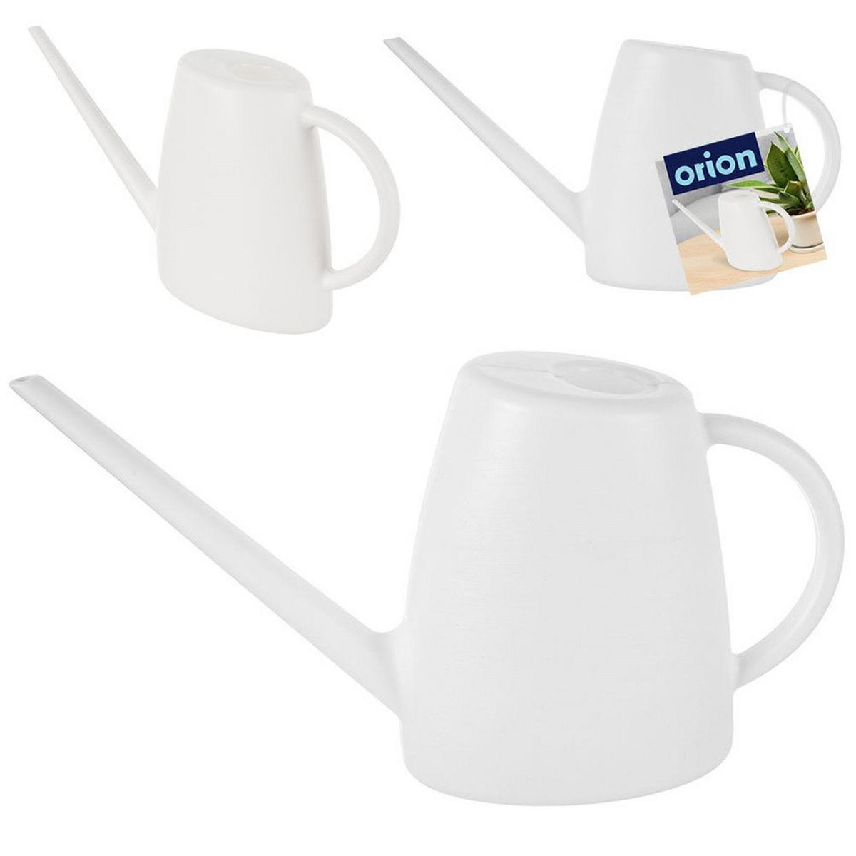 GIESSSKANNE langer Ausguss 1,6 l Weiß - Weiß, Kunststoff (8.5/19/37cm) - Orion 