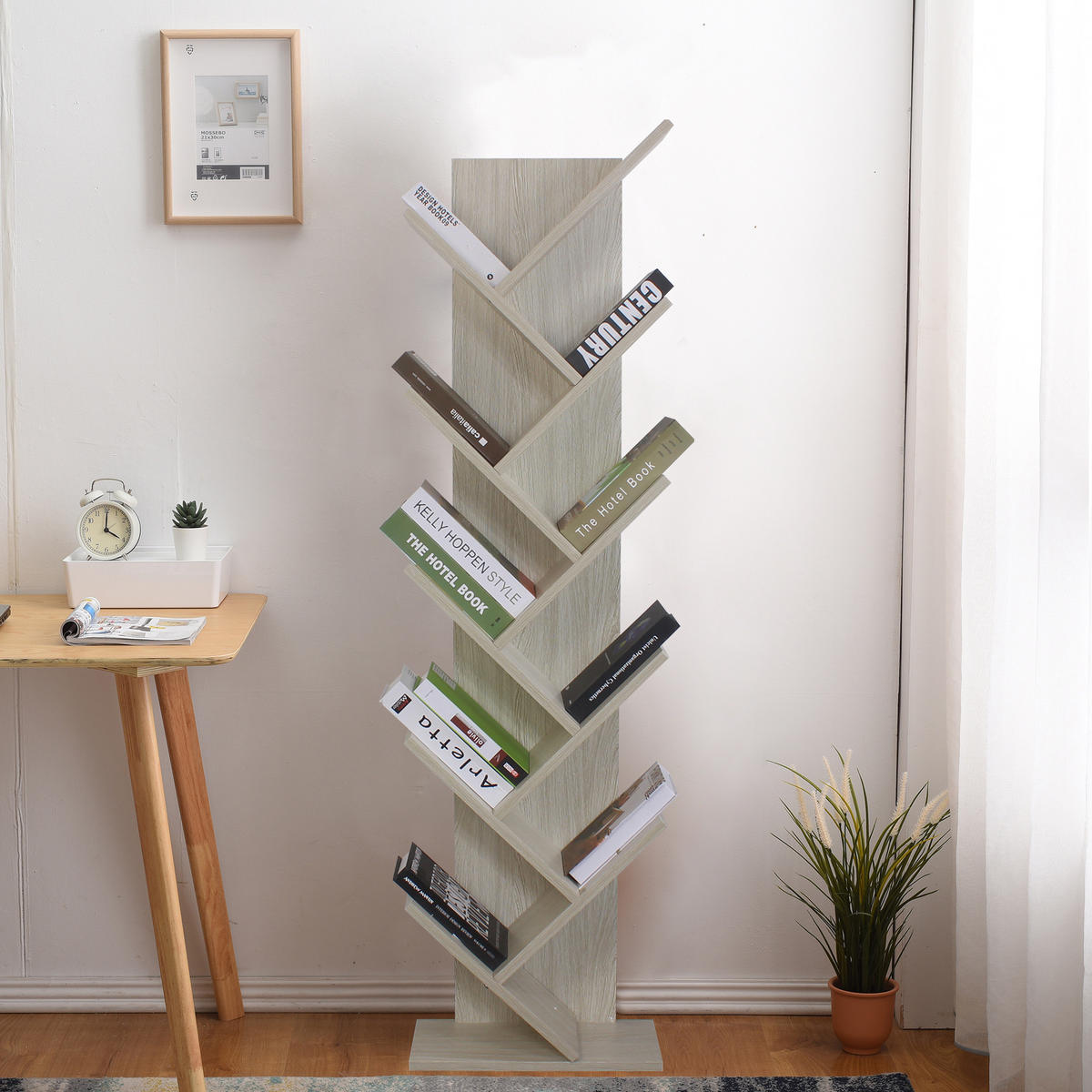 BÜCHERREGAL Grau 22/45/160 cm - Grau, Holzwerkstoff (22/160/45cm) - Mobili Rebecca
