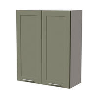 HÄNGESCHRANK Oslo W4/80 Weiß / Reed Green Matt 80 / 32,5 / 96cm - Weiß/Grün, Holz/Holzwerkstoff (80/96/32.5cm) - Feldmann-Wohnen