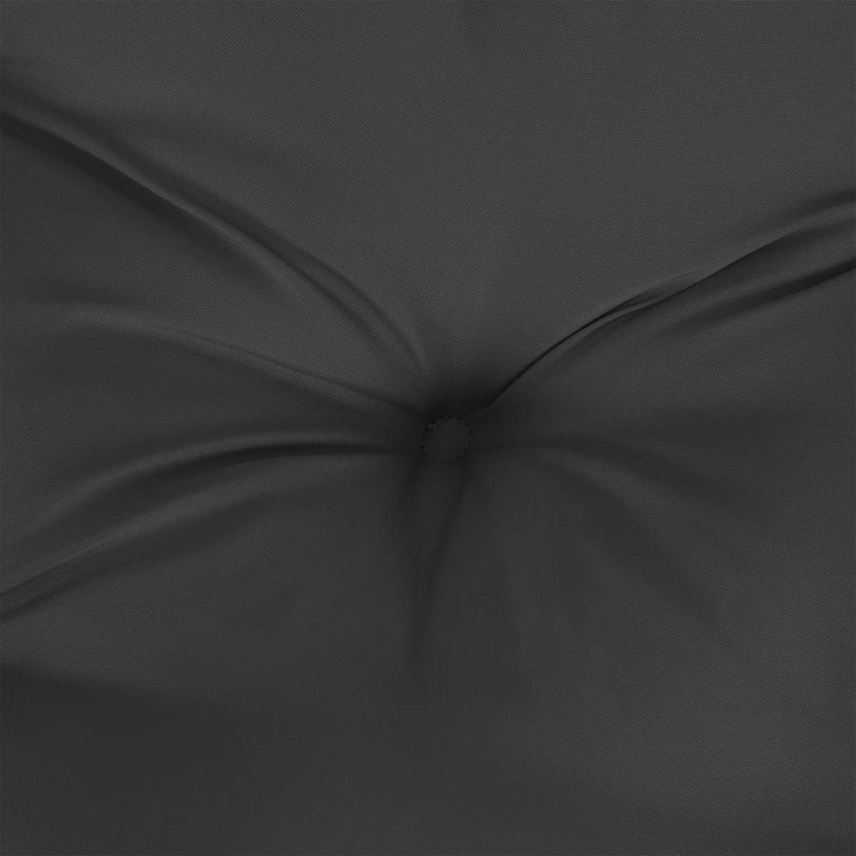 NIEDRIGLEHNER-AUFLAGEN 4 Stk. Schwarz Oxford-Gewebe - Schwarz, Textil (50/7/100cm) - vidaXL