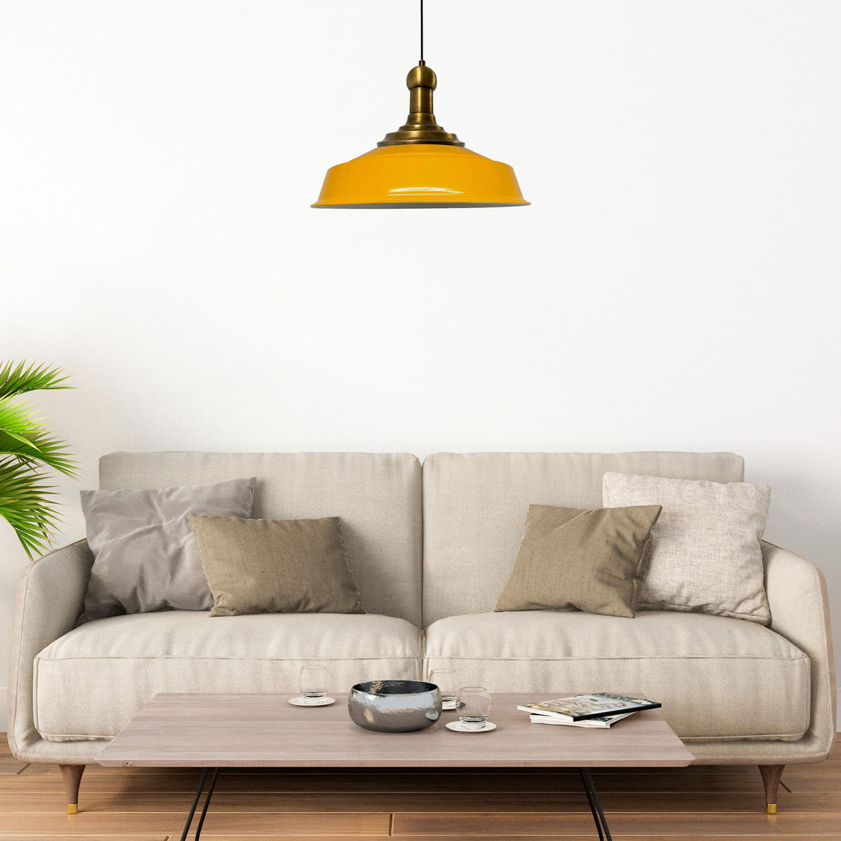 KÜCHENLAMPE Asletl Long-Knob 40/30 cm - Gelb, Metall (40/30cm) - Bamyum