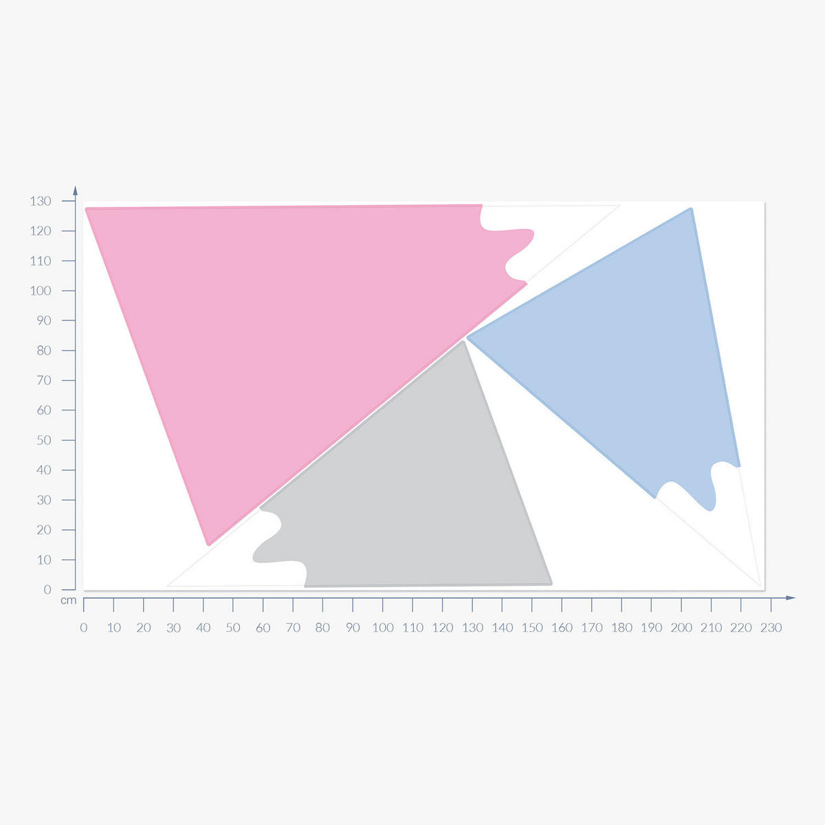 WANDAUFKLEBER 130x228cm - Schneebedeckte Gipfel - Multicolor, Kunststoff (130/228/0.1cm) - Wallfluent
