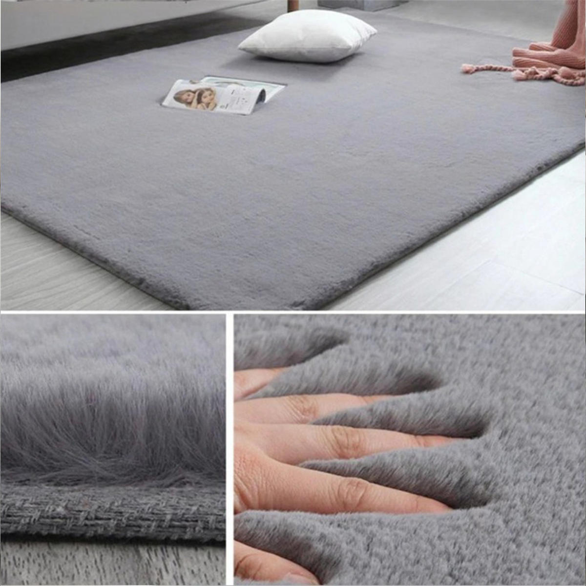 TEPPICH, grau 140x200cm - Grau, Holzwerkstoff (140/200cm)