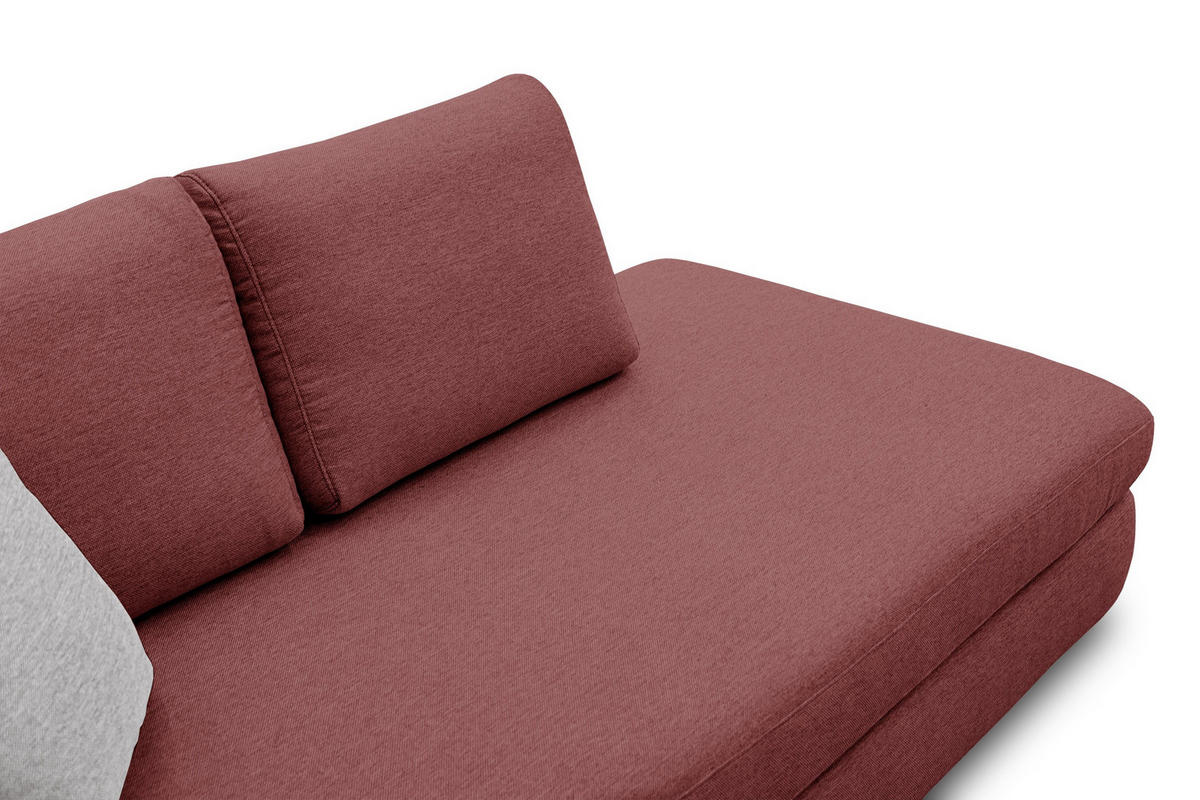 ECKSOFA OTTO 5-Sitzer, bordeaux - Bordeaux, Holzwerkstoff/Textil (279/219cm) - Courtois Laville