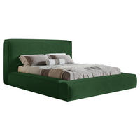 POLSTERBETT 160x200 Karano, Dicker Schaum, Bettkasten, Samt, Grün - Grün, Holz/Textil (160/200cm) - Emporius