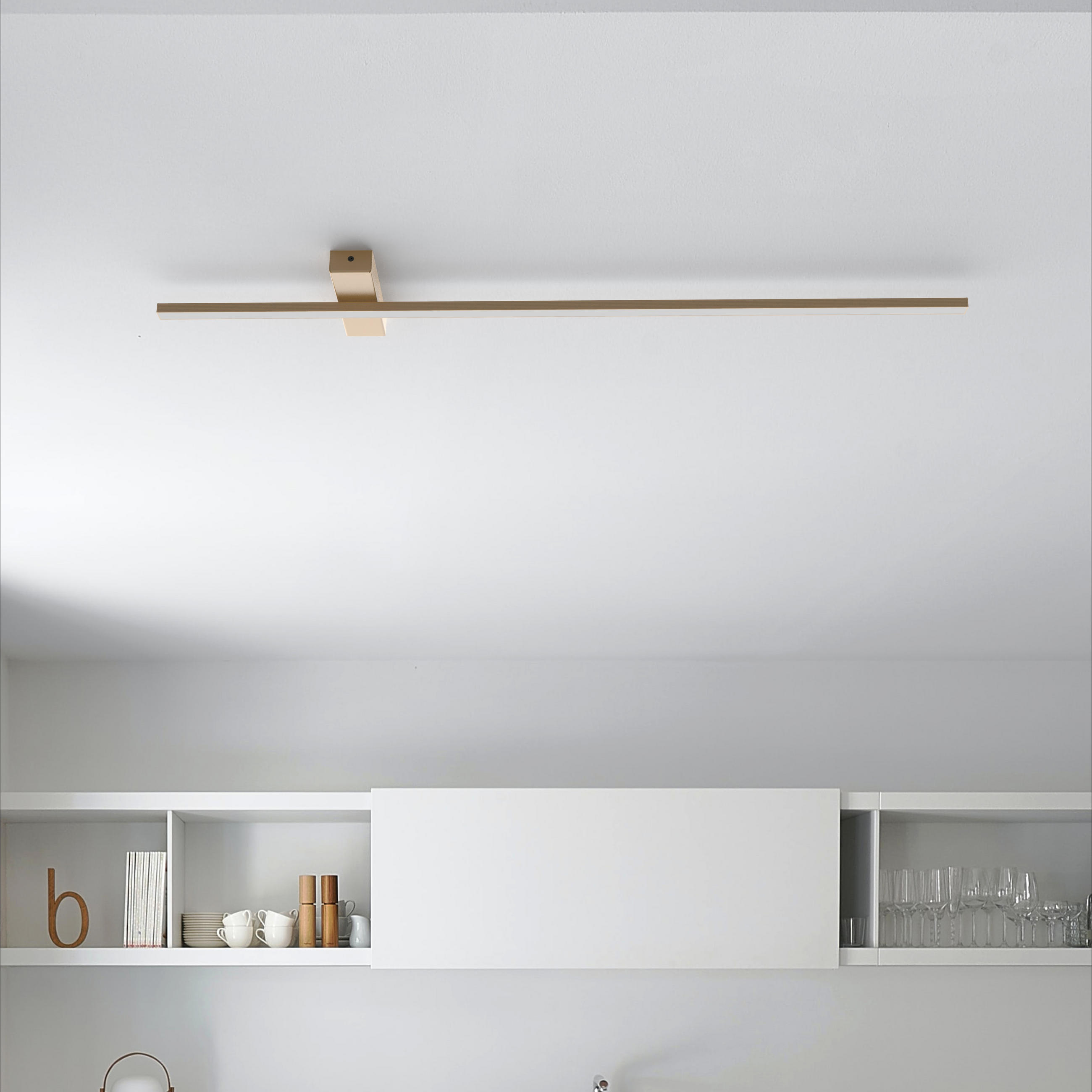 LED-DECKENLEUCHTE - Goldfarben, Metall (2/100/2cm) - Lumicom
