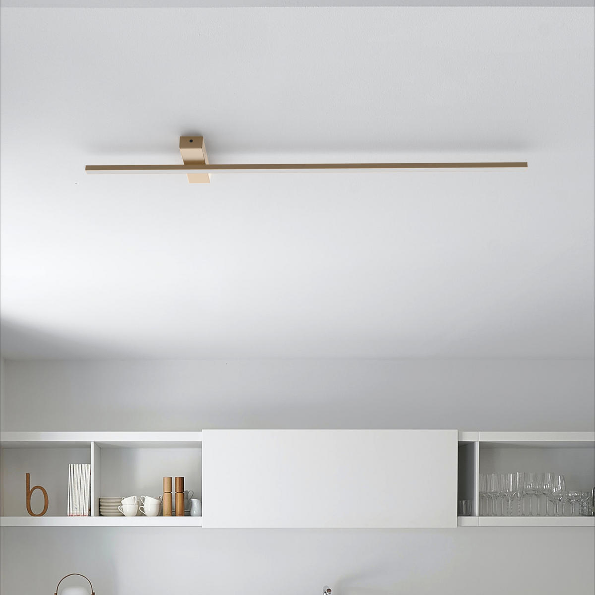 LED-DECKENLEUCHTE - Goldfarben, Metall (2/100/2cm) - Lumicom
