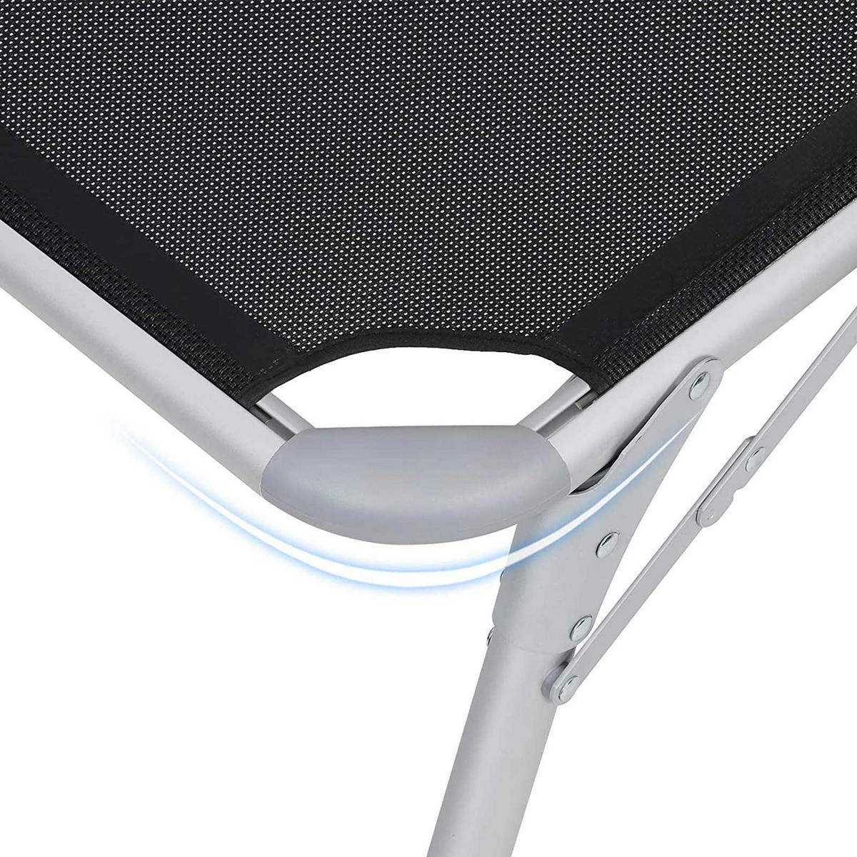 SONNENLIEGE GARTENLIEGE - Schwarz, Textil (200/48/65cm) - Hansiro