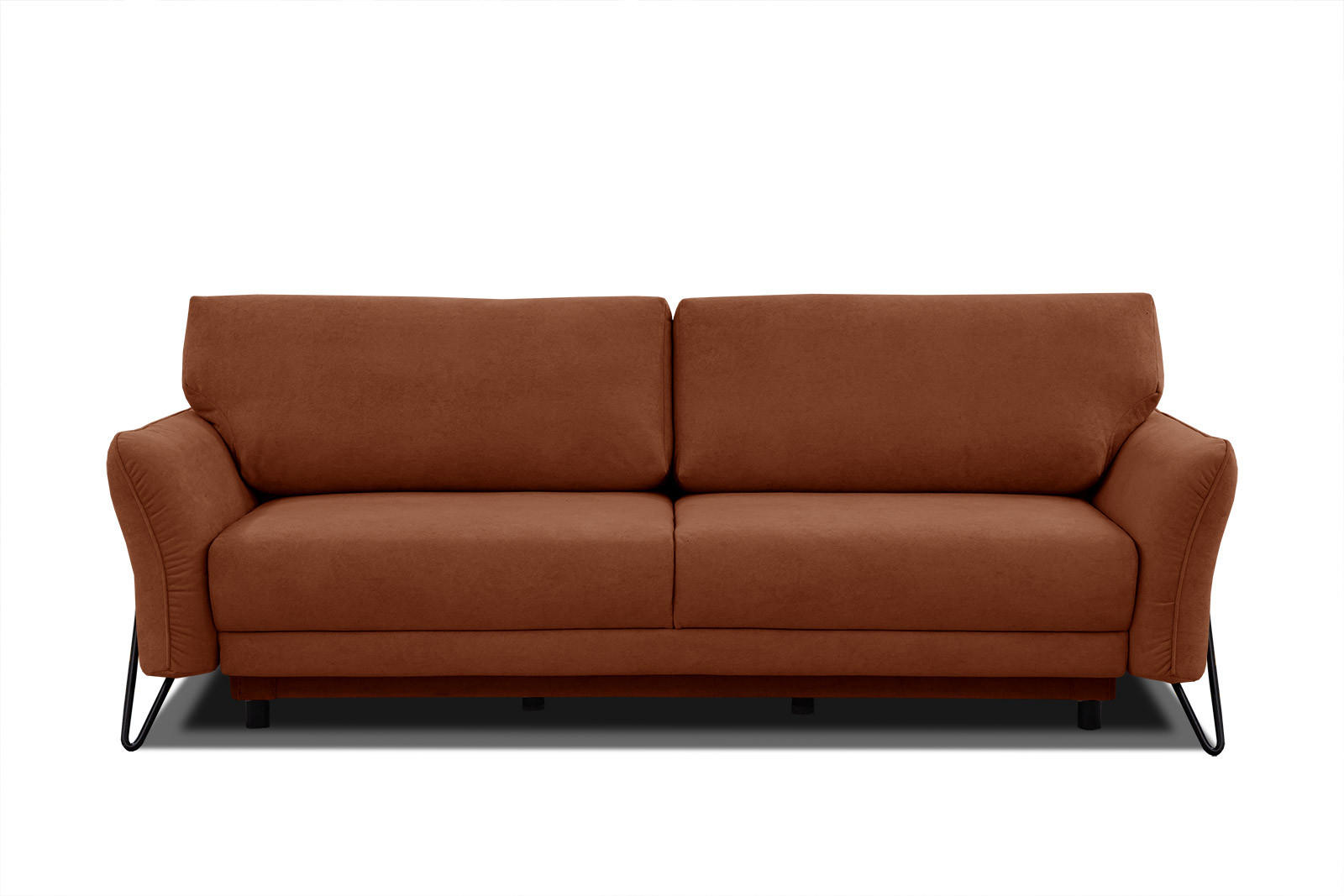 Thumbnail - Courtois Laville Sofa, Dunkelorange, Textil, Rechteckig, 232x90x107 cm, Wohnzimmer, Sofas & Couches, Schlafsofas