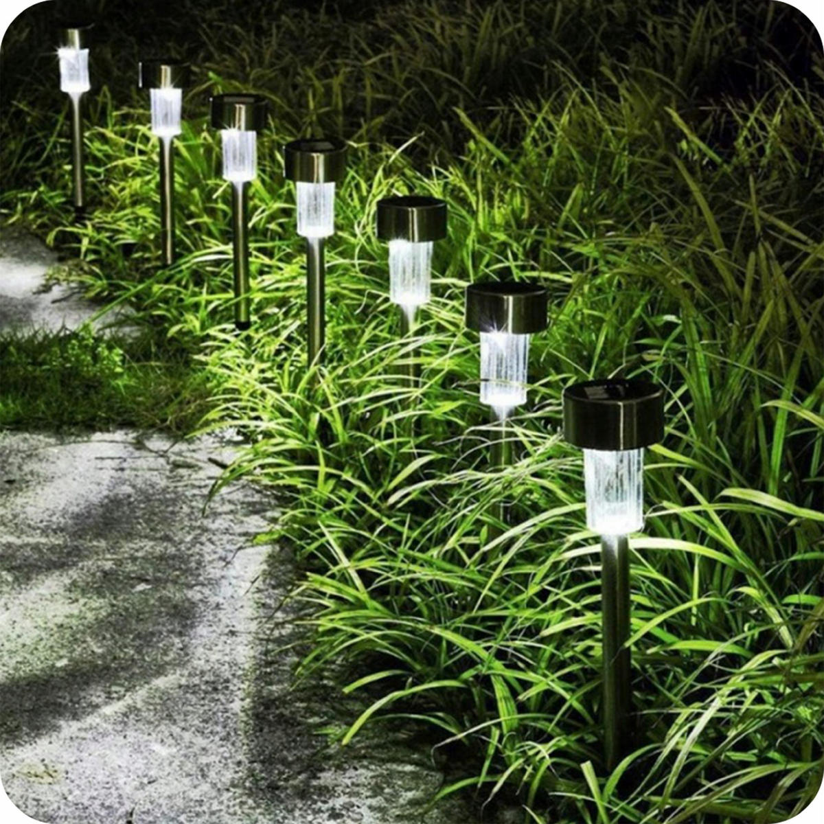 SOLARLEUCHTE 6-er Set Solarlampen - Silberfarben, Metall (4.5/4.5/31.5cm) - KRUMAD