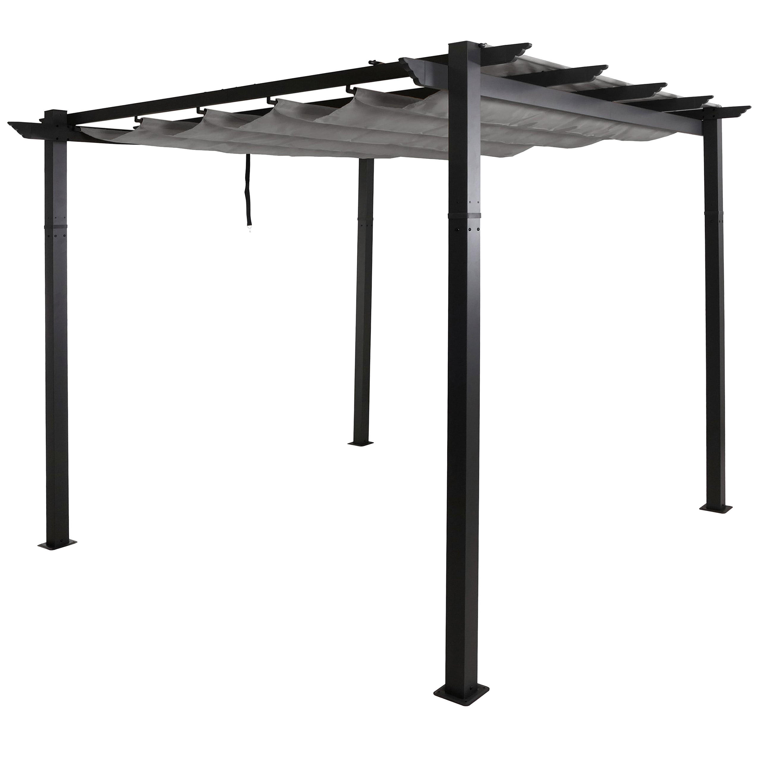 PERGOLA Aluminium 3x3m Grau - Grau, Metall (300/240/300cm) - BERLINLODGE