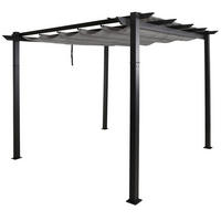 PERGOLA Aluminium 3x3m Grau - Grau, Metall (300/240/300cm) - BERLINLODGE