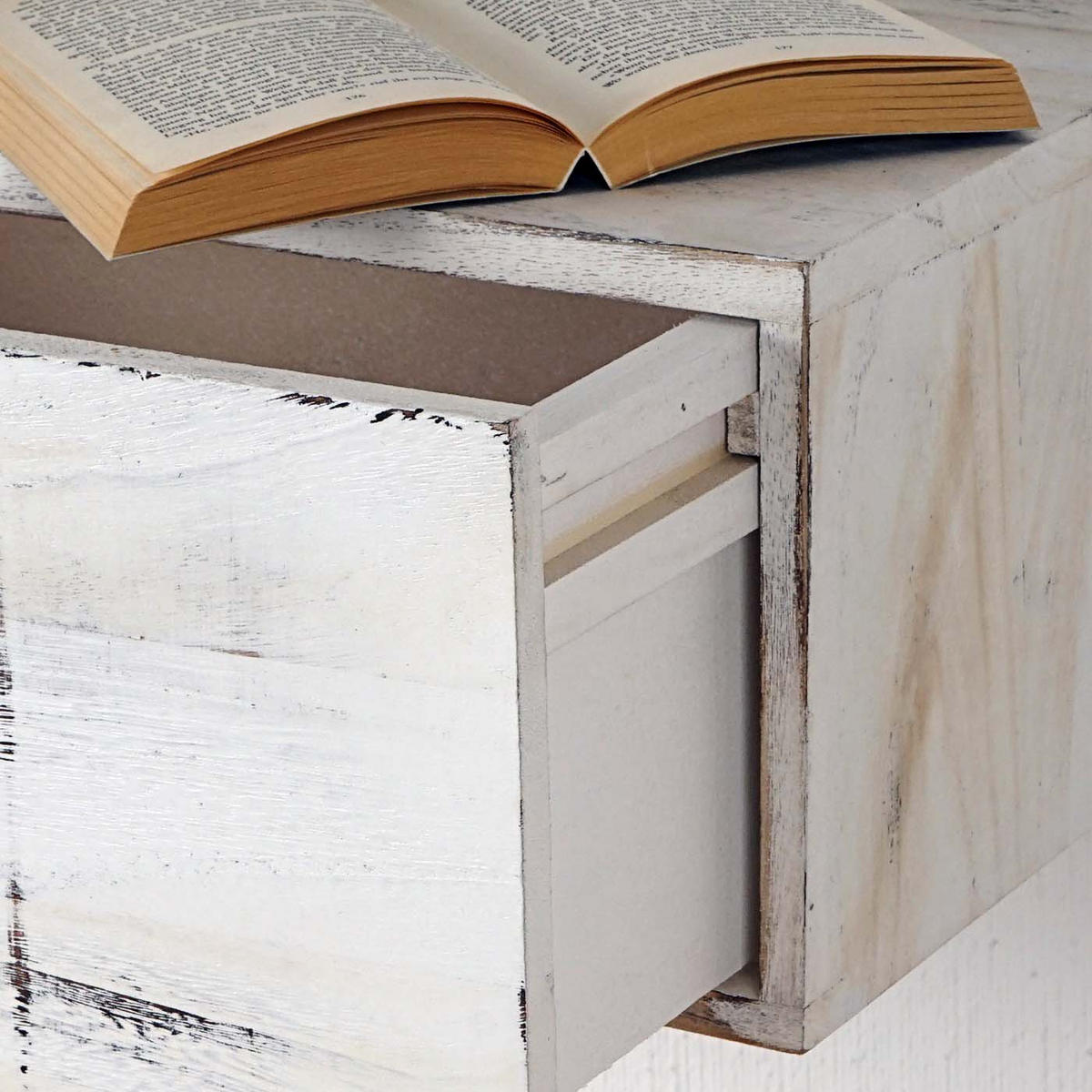 WANDREGAL Weiß - Weiß, Holz (46/21/30cm) - MCW