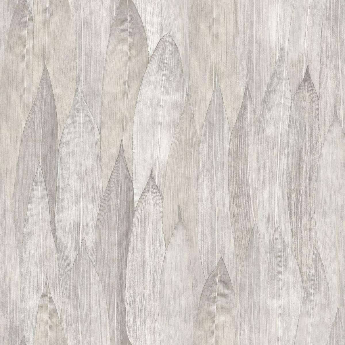 TAPETE Blätter 53 cm x 10.05 m - Grau, Papier (53/1000cm) - Origin Wallcoverings