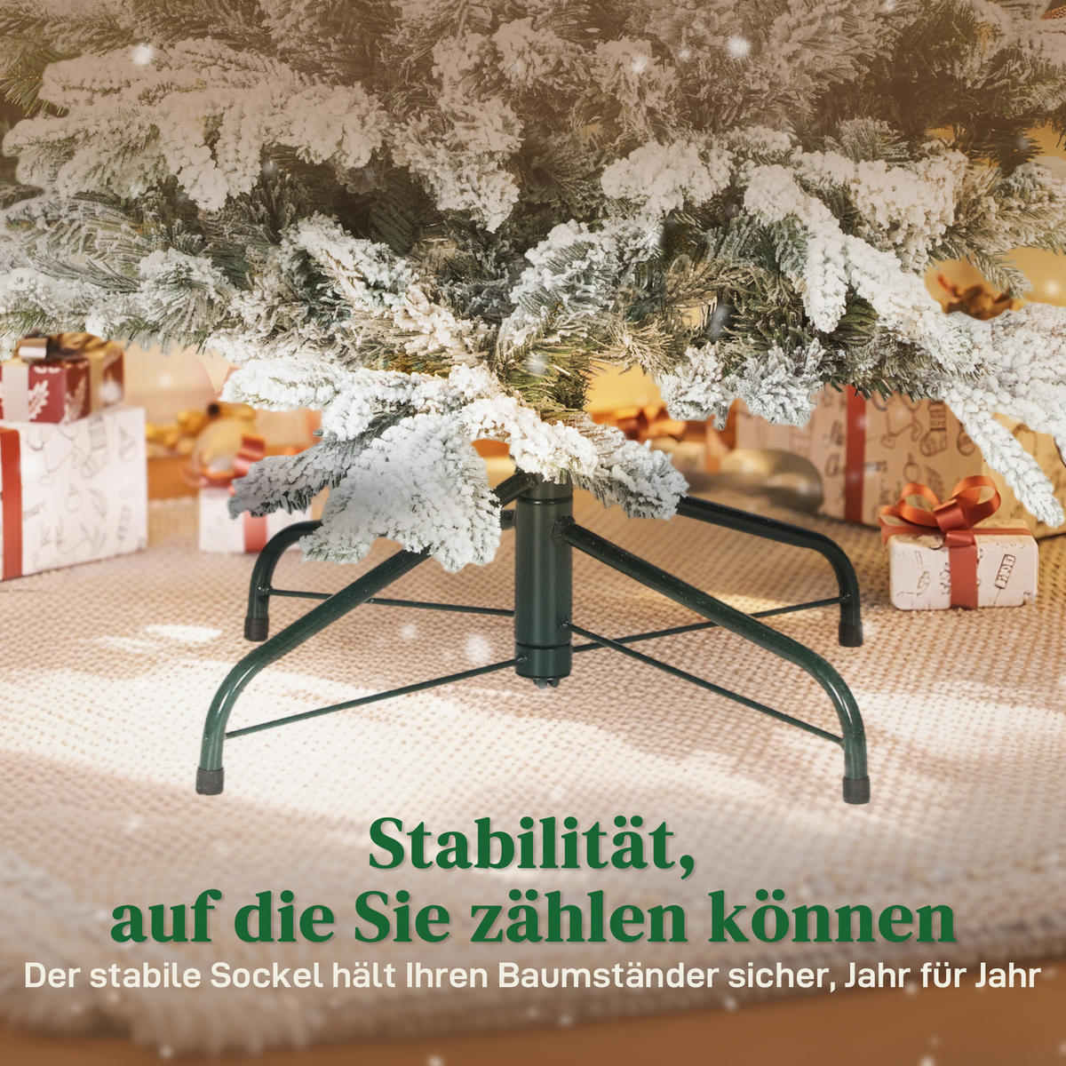 WEIHNACHTSBAUM DE-41556 Schnee, 180 cm, 1815 Zweige - Weiß/Grün, Kunststoff (180cm) - ComfortXL