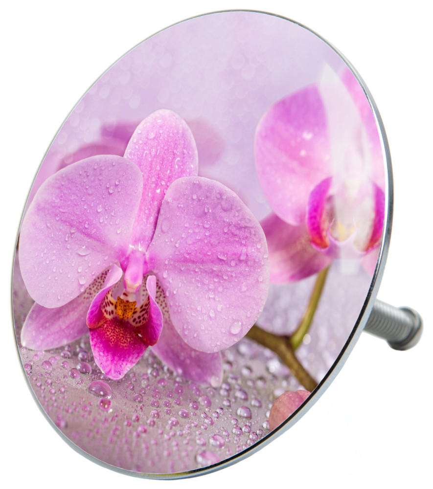 BADEWANNENSTÖPSEL Blooming - Rosa, Metall (8/10/10cm) - Sanilo