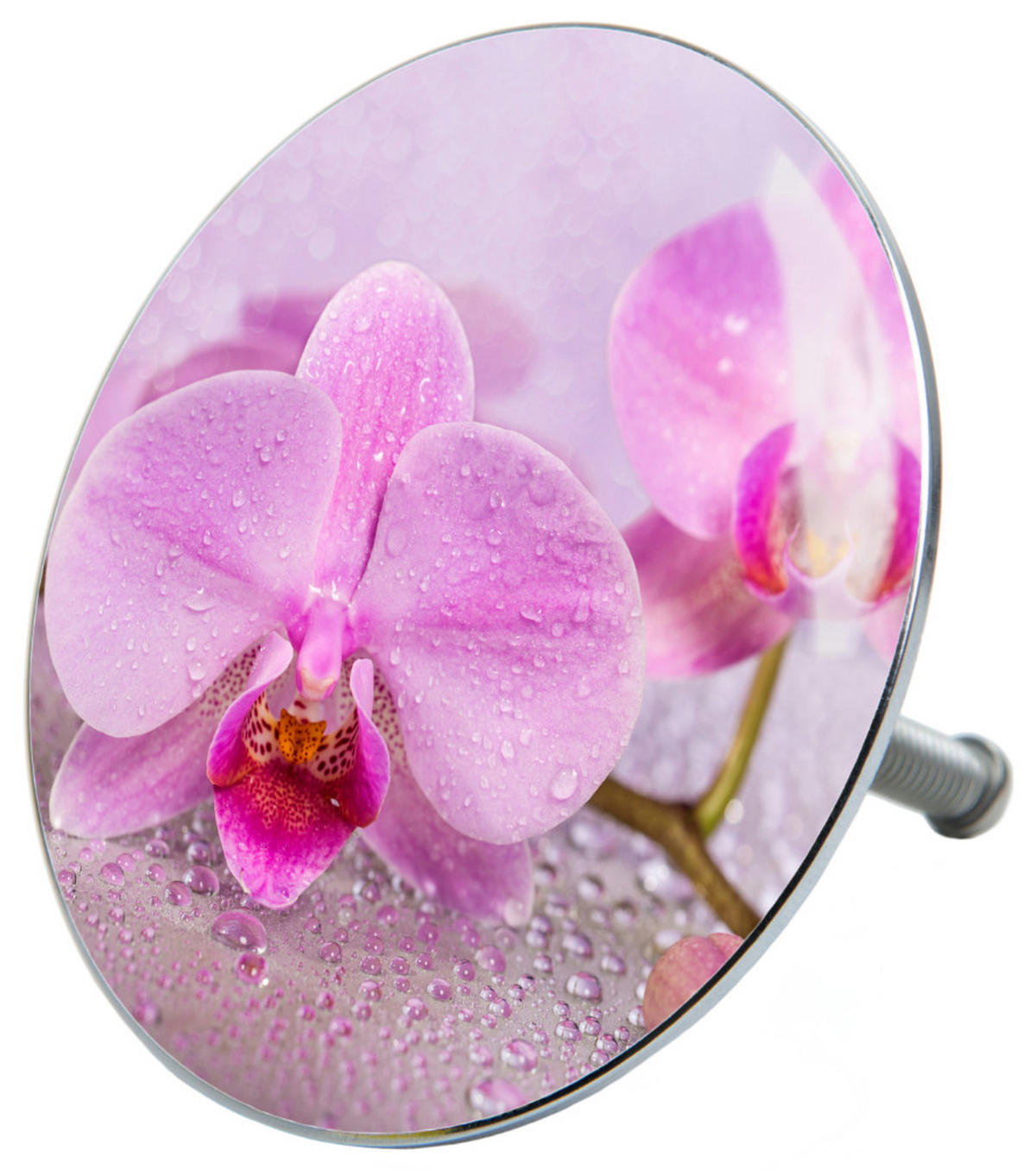 BADEWANNENSTÖPSEL Blooming - Rosa, Metall (8/10/10cm) - Sanilo