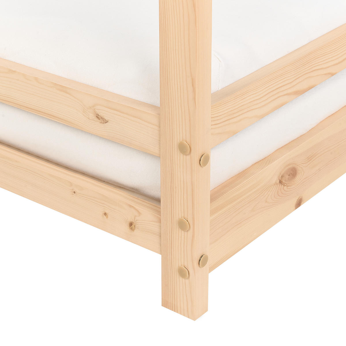 KINDER-HAUSBETT Heller Holzfarbton 90-200 cm Appy - Eschefarben, Holz (90/200cm) - Beliani