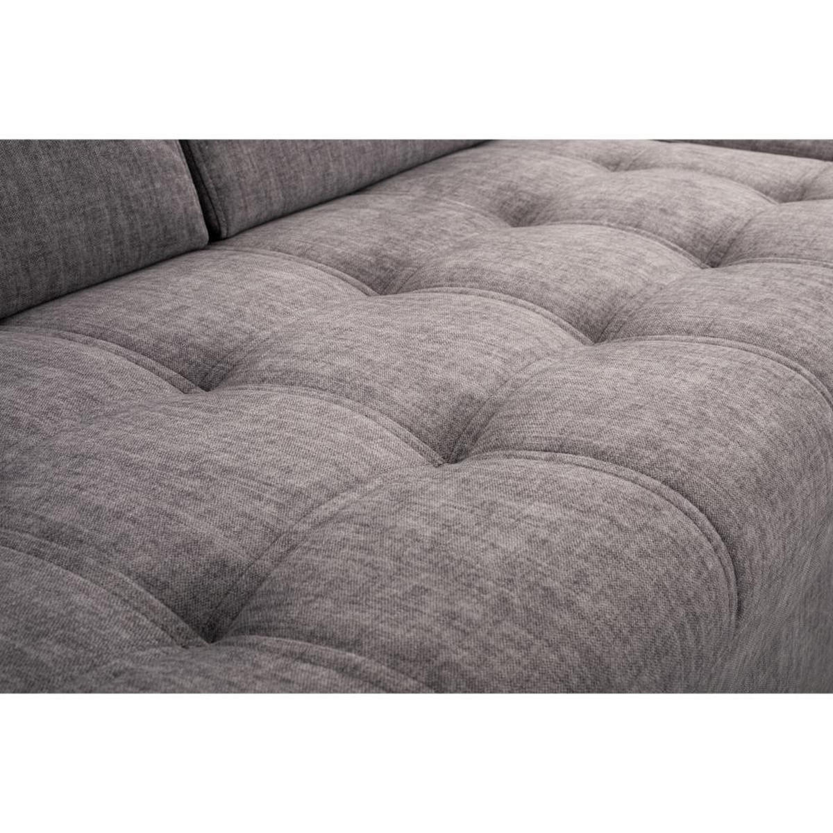 ECKSCHLAFSOFA Bianca hellgrau links - Chromfarben/Hellgrau, Textil (264/165cm) - Beautysofa