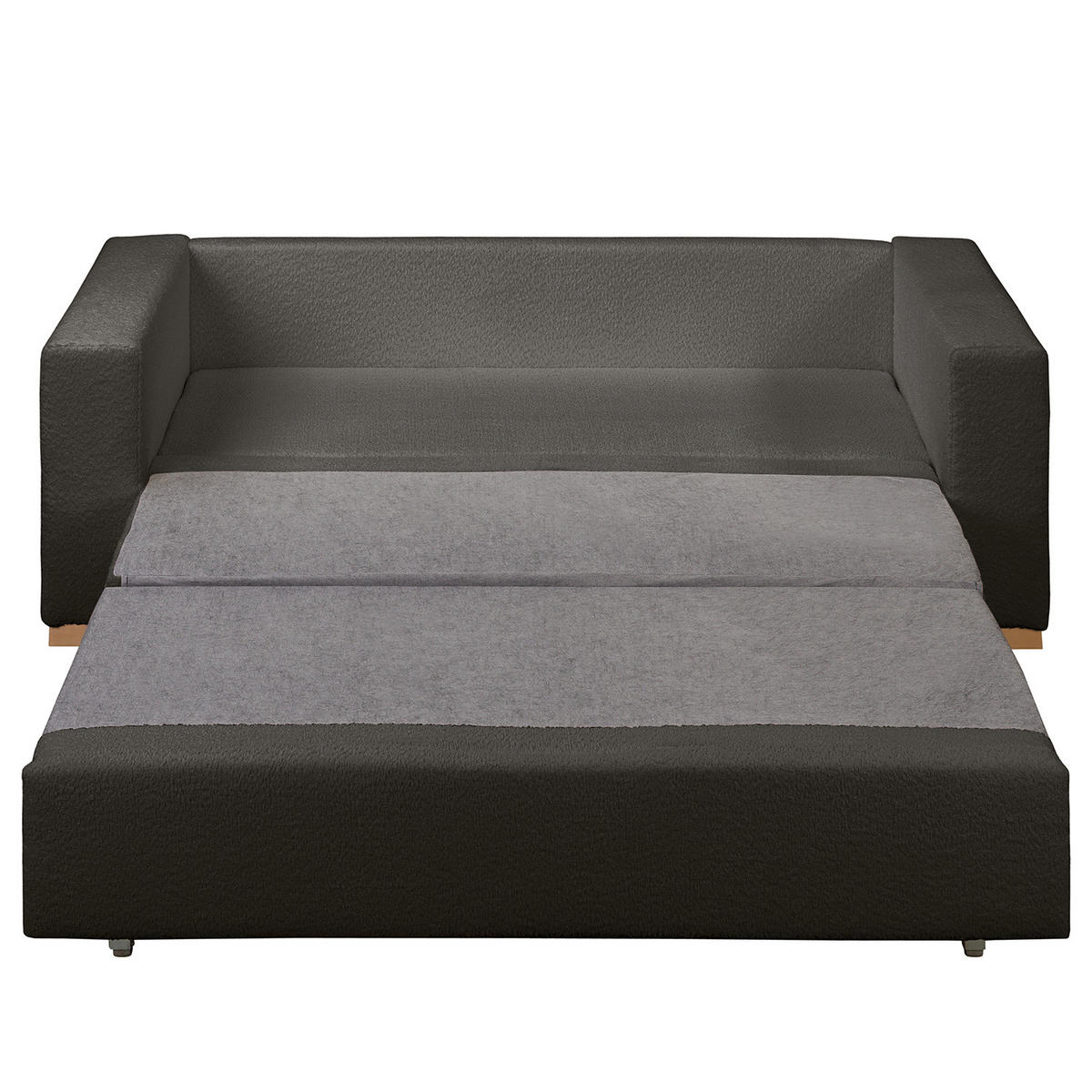 SCHLAFSOFA - Anthrazit/Buchefarben, Holz/Buchenholz (173/90/90cm) - home24