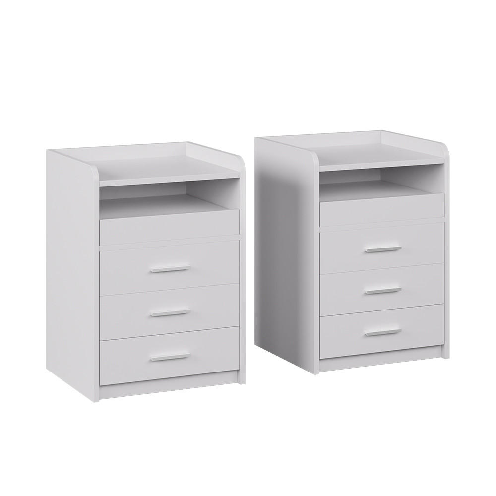 NACHTTISCH Edis Weiß 2er Set - Weiß, Holzwerkstoff (45/64/40cm) - Vicco