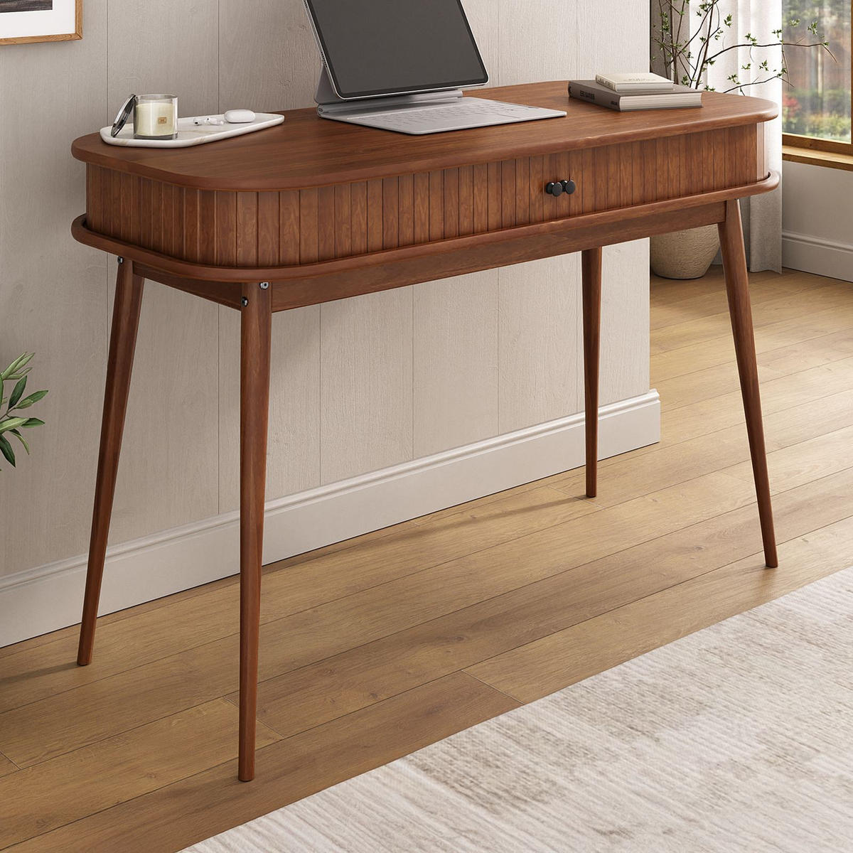 SCHREIBTISCH JARI Kastanie - Kastanienfarben, Holz (50/113/75cm) - IDIMEX